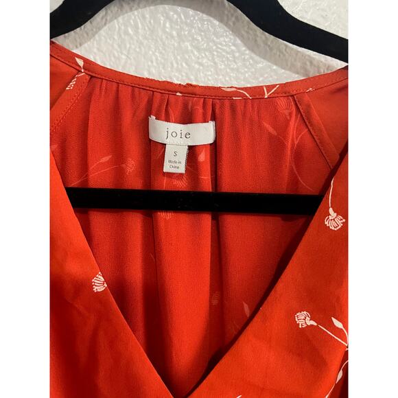 Joie Dakoda Minimalist Floral Print Dress in autumn size S - Picture 4 of 6